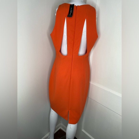 CARMEN MARC VALVO NWT 12 Elegant Orange Sleeveless Dress - Picture 1 of 7